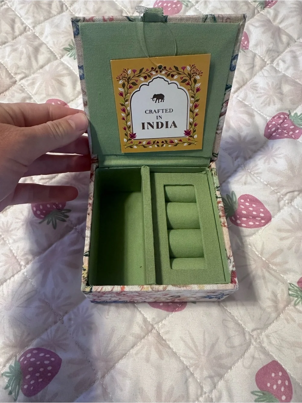 Embellished Floral Jewelry Box - Pastel Multi